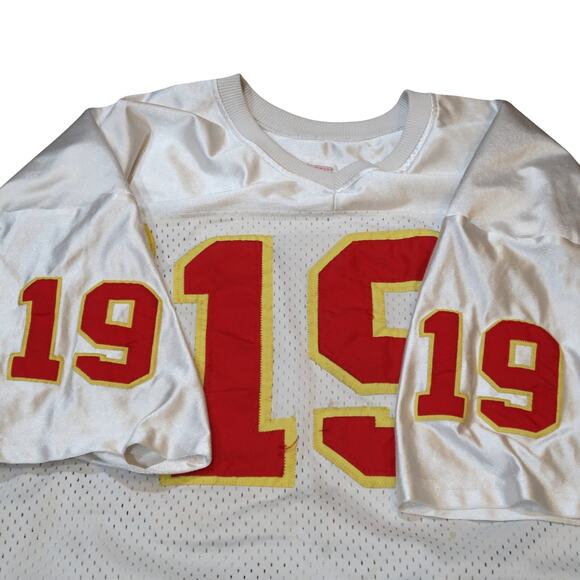 Mitchell & Ness Joe Montana KC Chiefs NFL Throwback Jersey White 1994 Mens Sz 60 - Picture 14 of 16